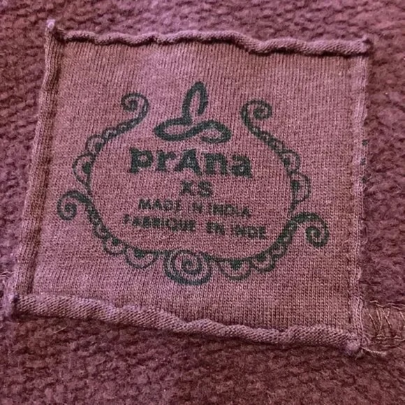 Prana Burgundy Button Down Military Style Sweater Coat 100% Cotton Size XS - Picture 3 of 7